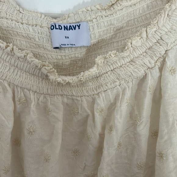 OLD NAVY - peasant cottagecore prairie round neck babydoll short sleeves 3X - Picture 7 of 8
